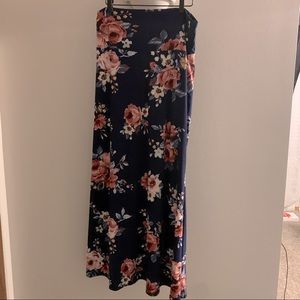 Floral maxi skirt
